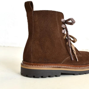 du Loua - Botas Charly de ante con cordones | Marrón
