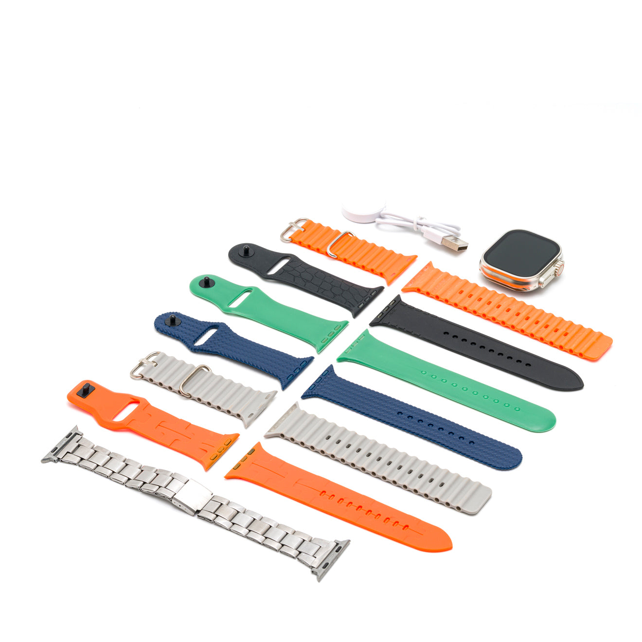 iPixi - Ultra 3. Nesil 7 Kayışlı Spor Akıllı Saat Seti