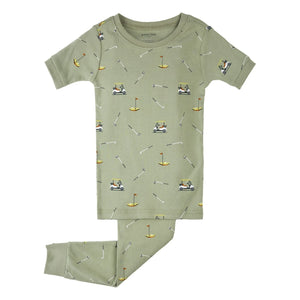 Petit Lem - Pijama de golf de algodón orgánico | Caqui