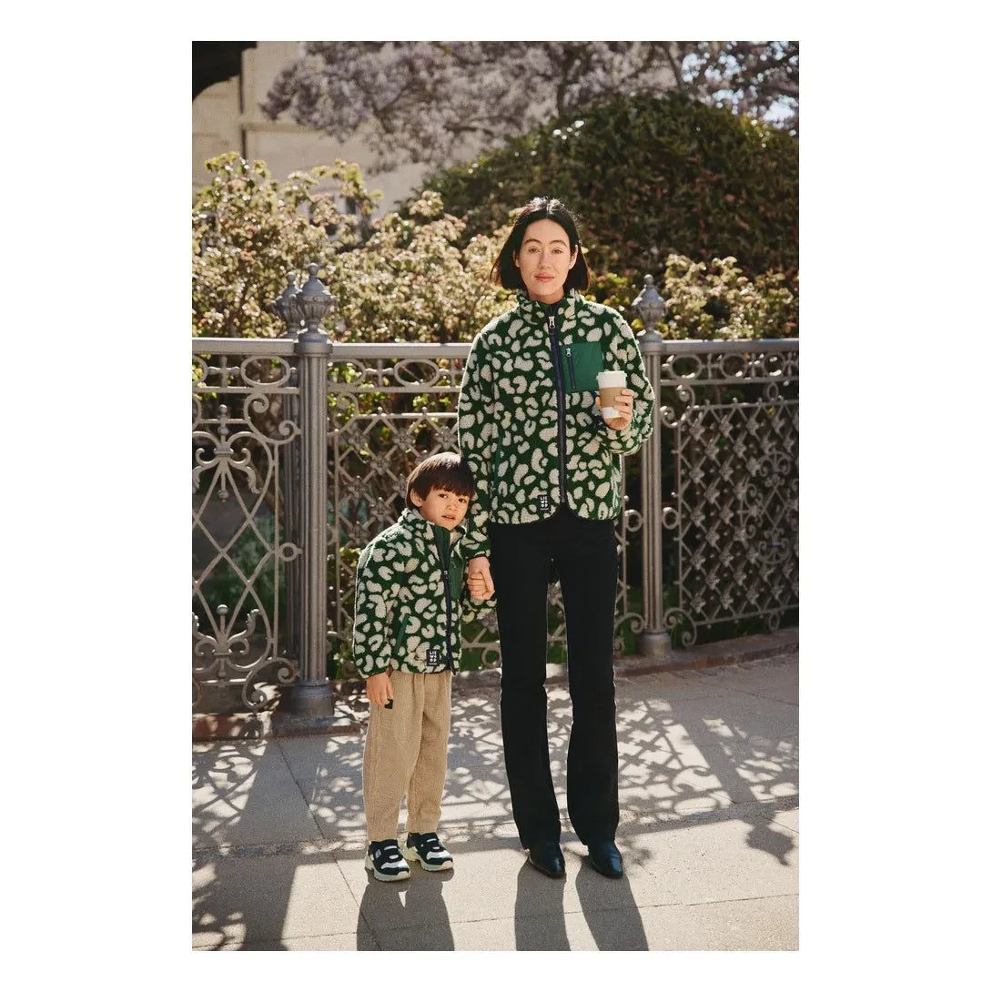Liewood - Nelson Chaqueta tipo sherpa con estampado de leopardo hecha de fibras recicladas | Verde