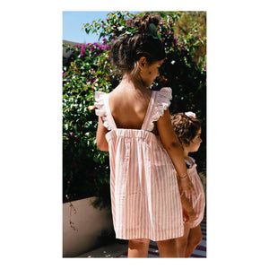 Lilinoa - Vestido Eve de rayas con volantes | Blush