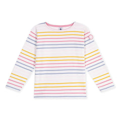 Petit Bateau - Camiseta Logo Rayas | Rosa