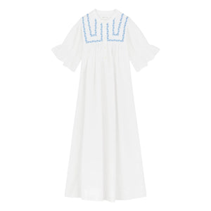 Skall Studio - Vestido Bonne de algodón | Blanco