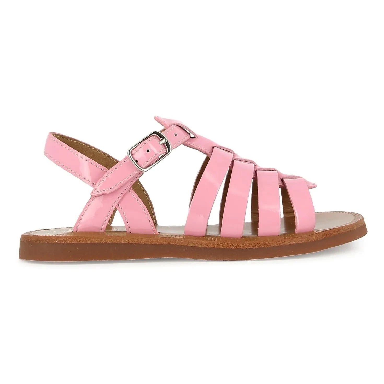 Pom d'Api - Sandalias Plagette Strap Patent | Rosa caramelo