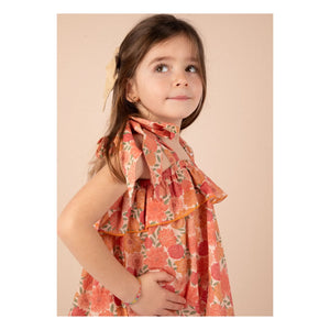 Loir - Blusa Castilla Flores de Algodón Orgánico | Coral