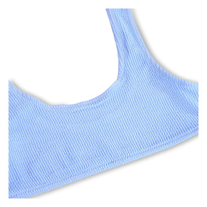 Molo - Bañador con relieve de fibras recicladas Nola Crepe | Azul hielo