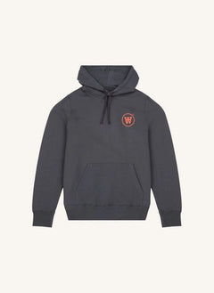Wood Wood - Ian Sudadera con capucha de algodón orgánico con logo - Colección de adultos | Gris oscuro
