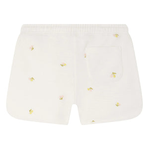 Bonpoint - Caroline Cherry Organic Cotton Fleece Shorts | Ecru