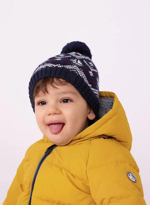 Petit Bateau - Jakarlı Yün Şapka | Lacivert