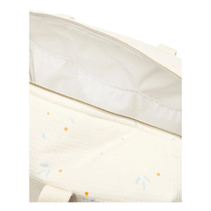 Nobodinoz - Bolso cambiador impermeable Opera Orange Cherries | Beige