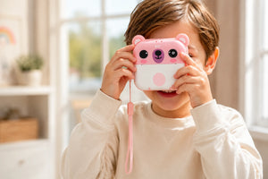 iPixi - Çocuk Anında Baskı Panda Pembe Fotoğraf Makinesi
