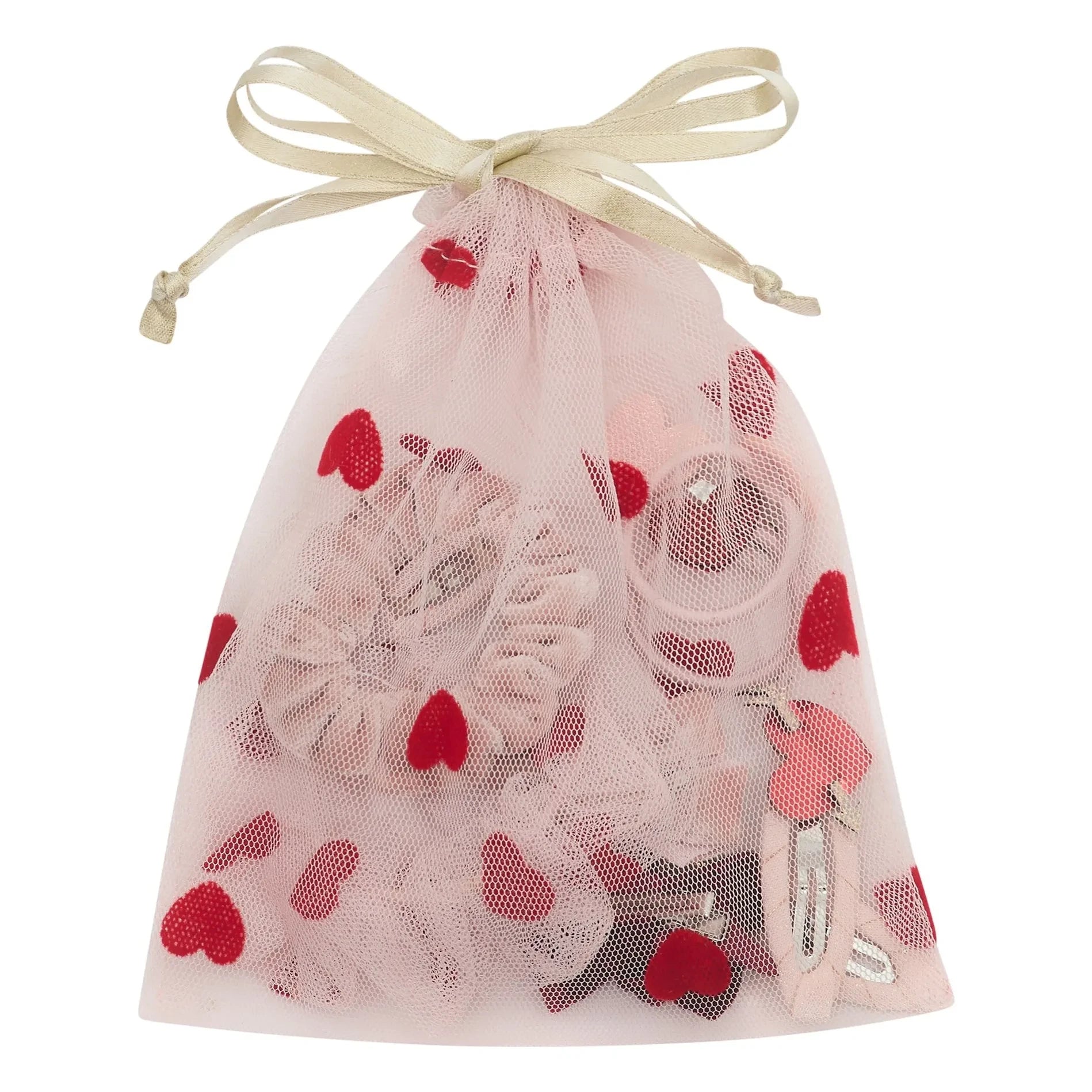 Mimi & Lula - Bolso de tela rosa con corazones sorpresa