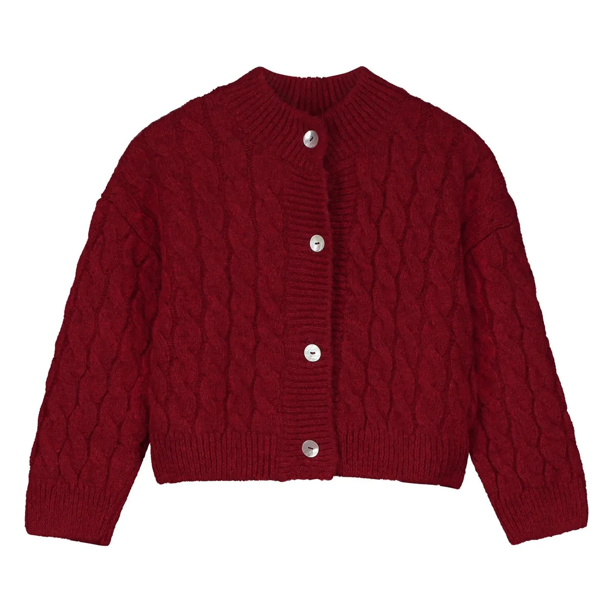 Tangerine - Cárdigan Trenzado | Rojo