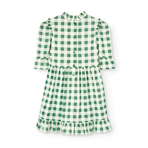 The Animals Observatory - Vestido de Terciopelo Verde con Estampado de Cocodrilos