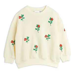 Mini Rodini - Sudadera de algodón orgánico con estampado floral | Crudo