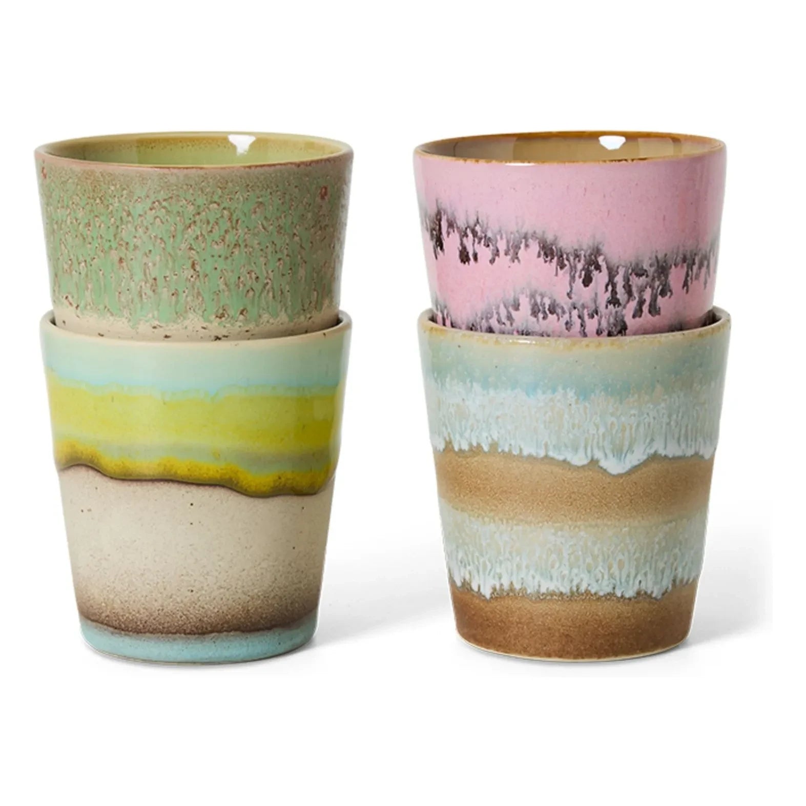 HKliving - Tazas Pop Art - Set de 4