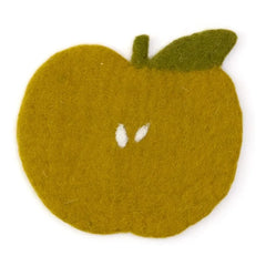 Muskhane - Salvamantel de Fieltro con Forma de Manzana | Verde pistacho