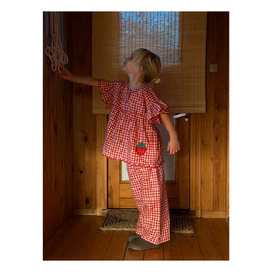 SISSEL EDELBO - Blusa Charlène Vichy - Colección Niños | Roja