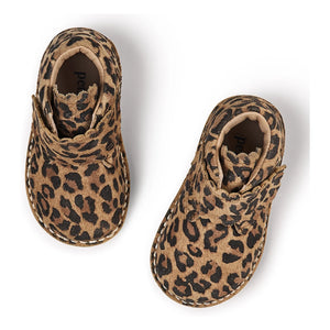 Petit Nord - Botines deportivos con estampado de leopardo y borde ondulado | Marrón