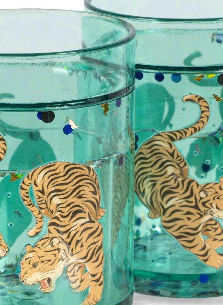 Konges Sløjd - Tiger Glitter Vasos - Set de 2 | Verde
