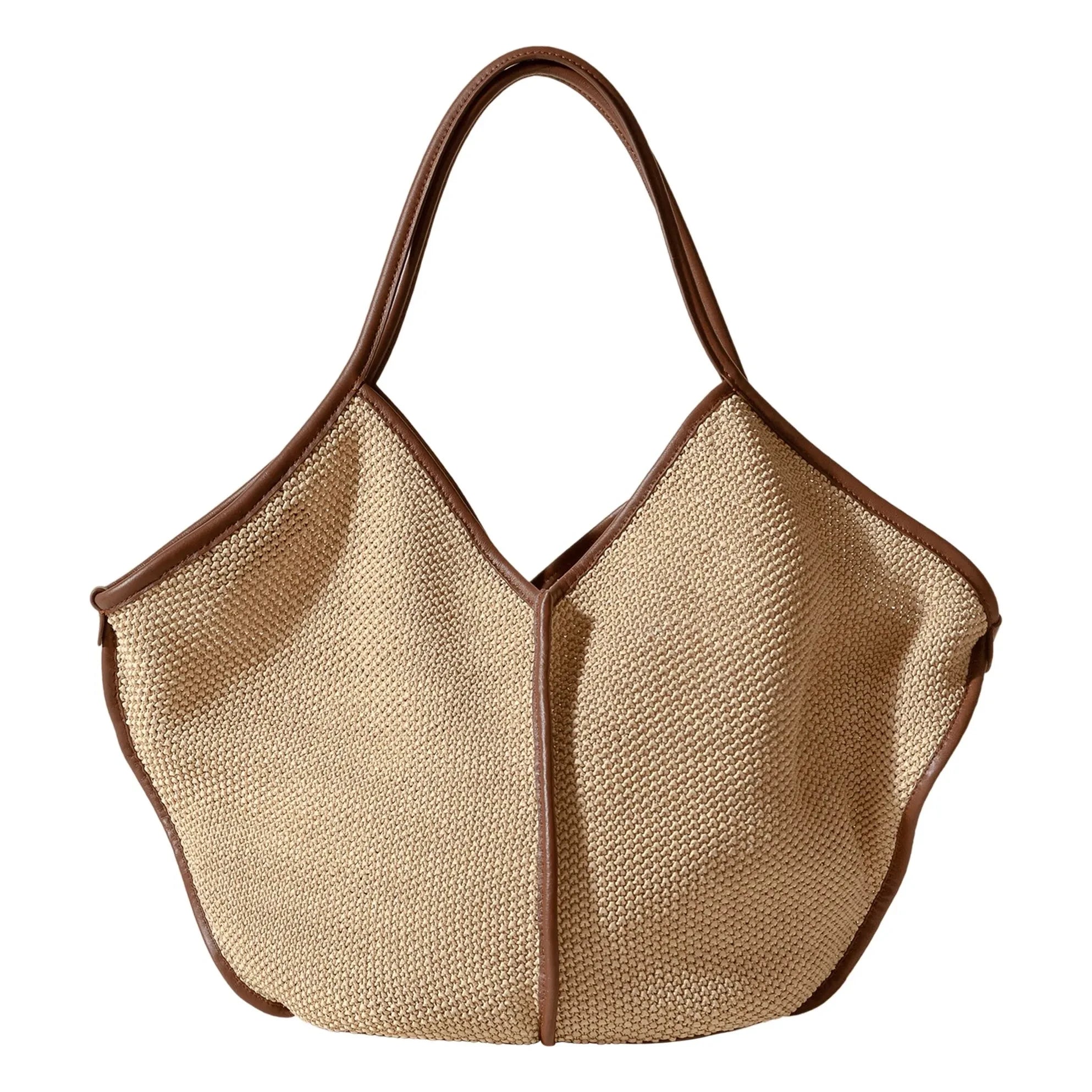 Hereu - Bolso suave de rafia Calella | Beige