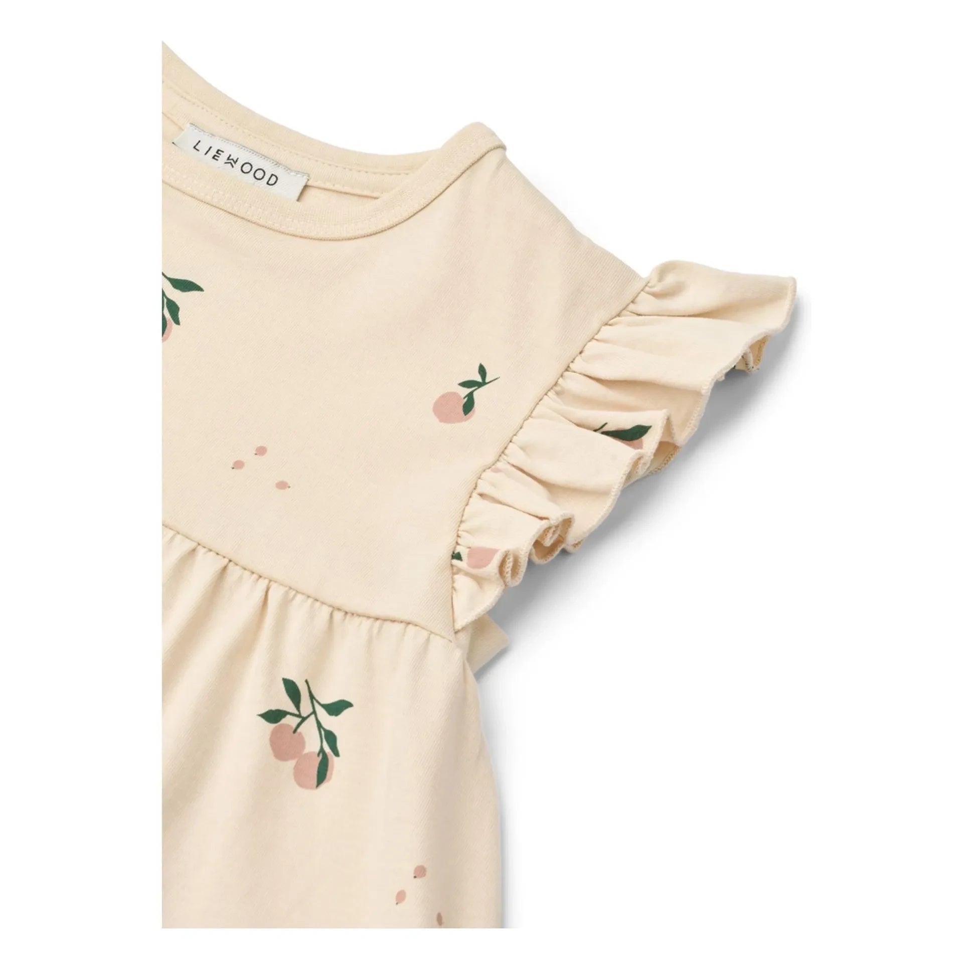 Liewood - Vestido de algodón orgánico Neveah color melocotón | Crudo