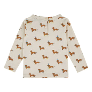 Emile et Ida - Camisetas de algodón orgánico con perros | Crudo