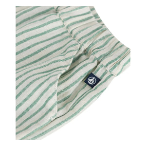 Petit Bateau - Pantalones cortos de lino a rayas | Verde