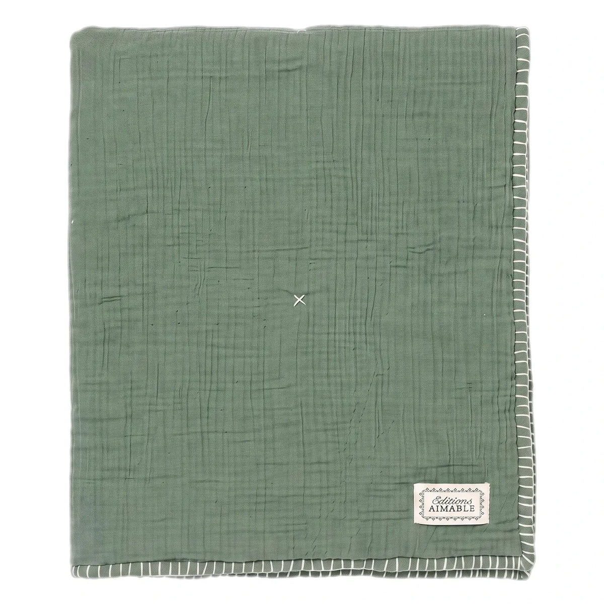 Editions Aimable - Manta Pablo | Gasa verde musgo