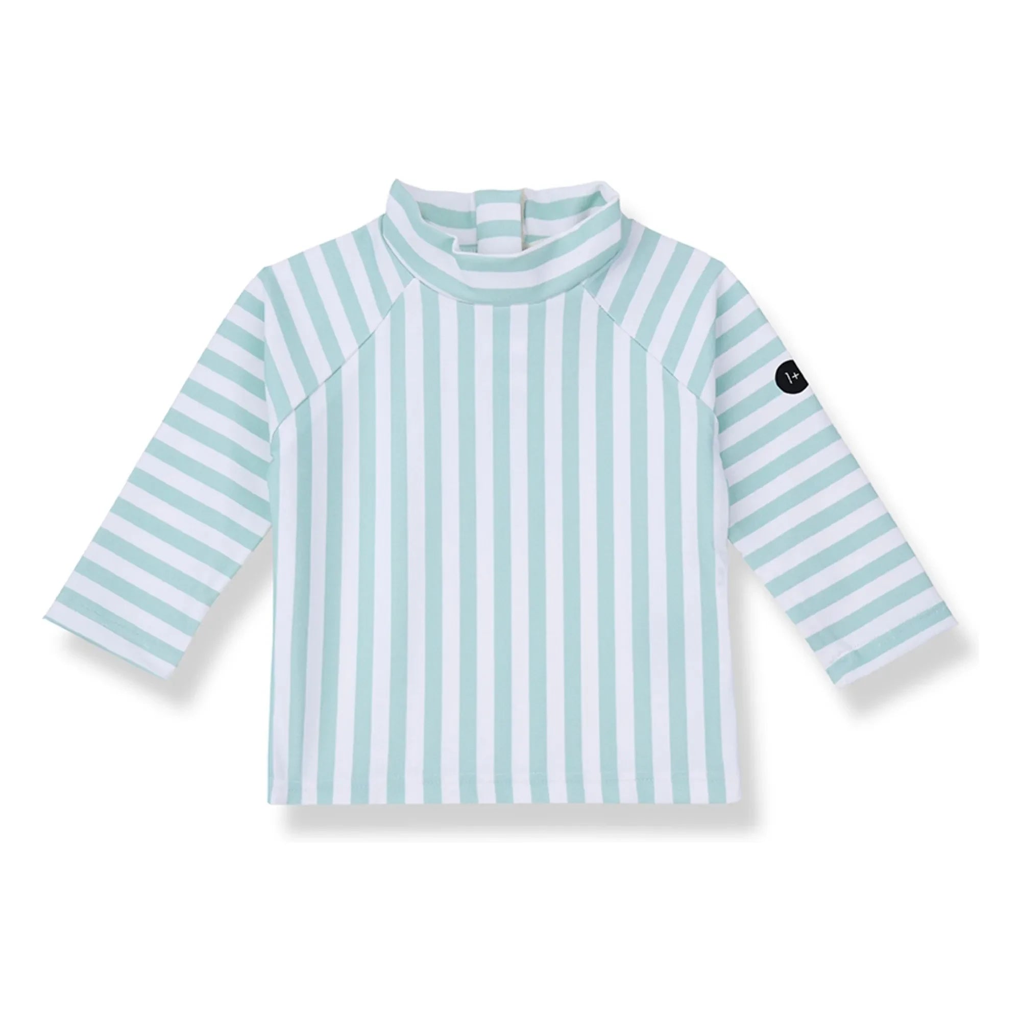 1+ in the family - Camiseta UV con rayas Telmo | Verde Almendra