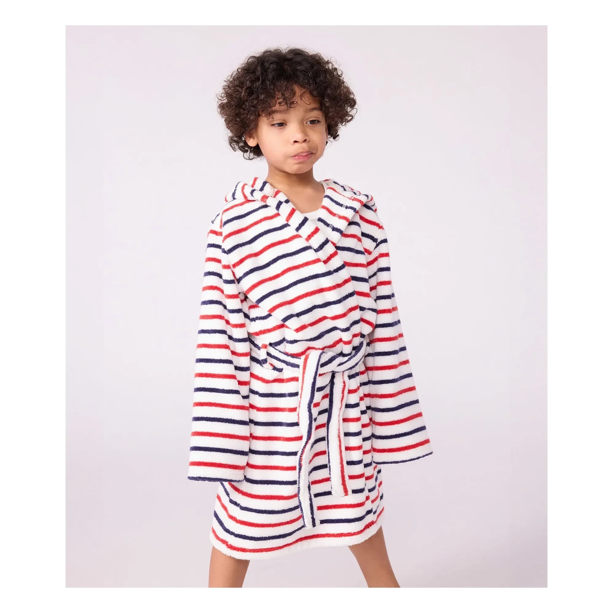 Petit Bateau - Albornoz a rayas | Blanco