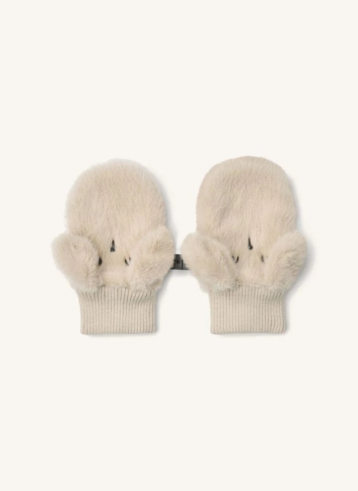 Liewood - Guantes de Piel de Conejo Lizzy de Fibra Reciclada | Beige