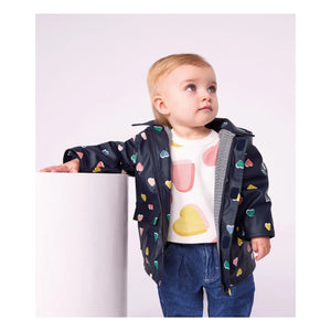 Petit Bateau - Ciré İkonik Kalp Desenli Bebek | Lacivert