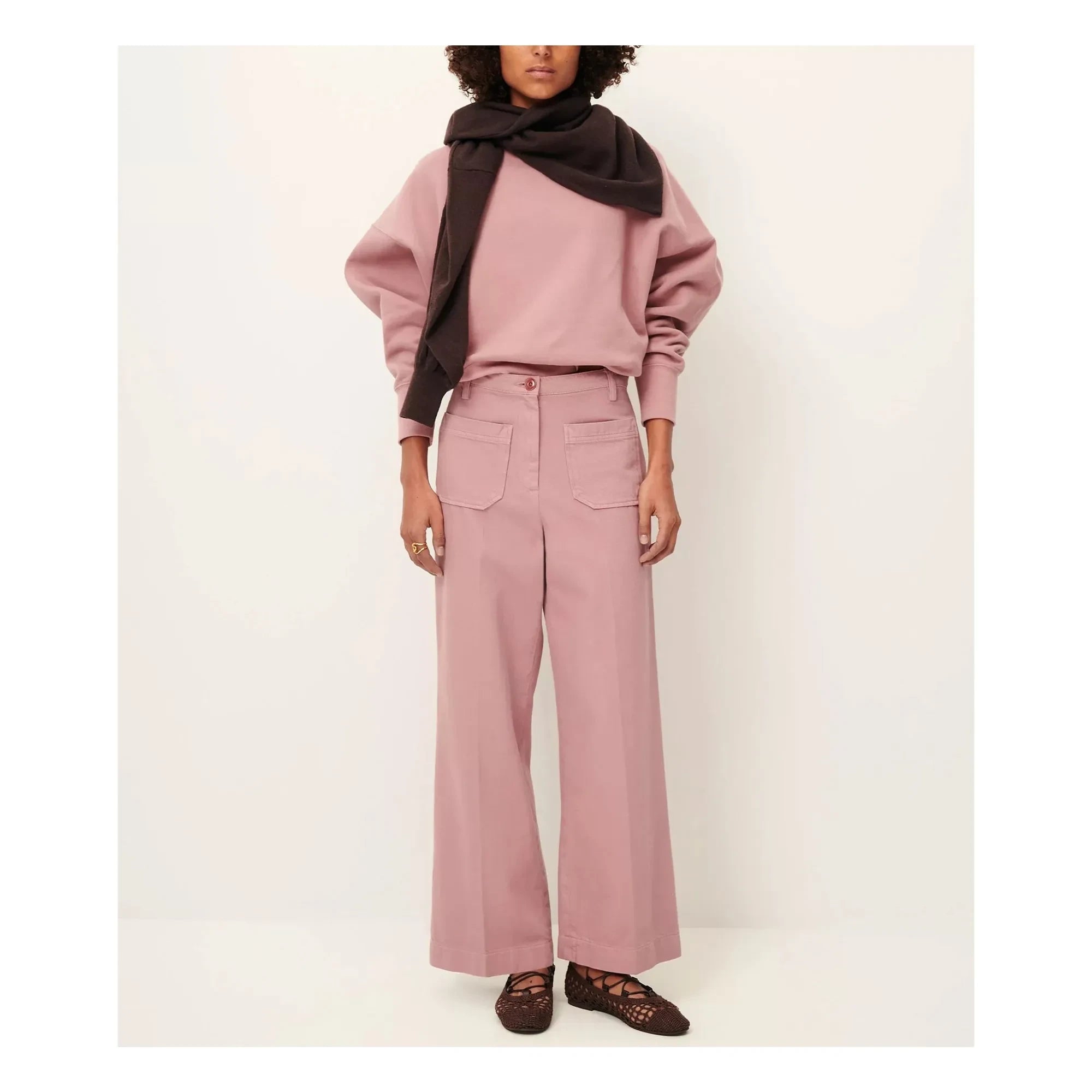 Sessùn - Pantalones Aldricks de algodón orgánico | Palo de rosa