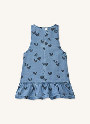 Liewood - Vestido de Denim con Volantes Angelica | Azul