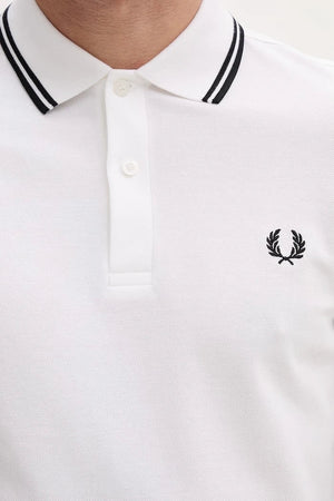 Camiseta de algodón con cuello de piqué Fred Perry Twin Tipped