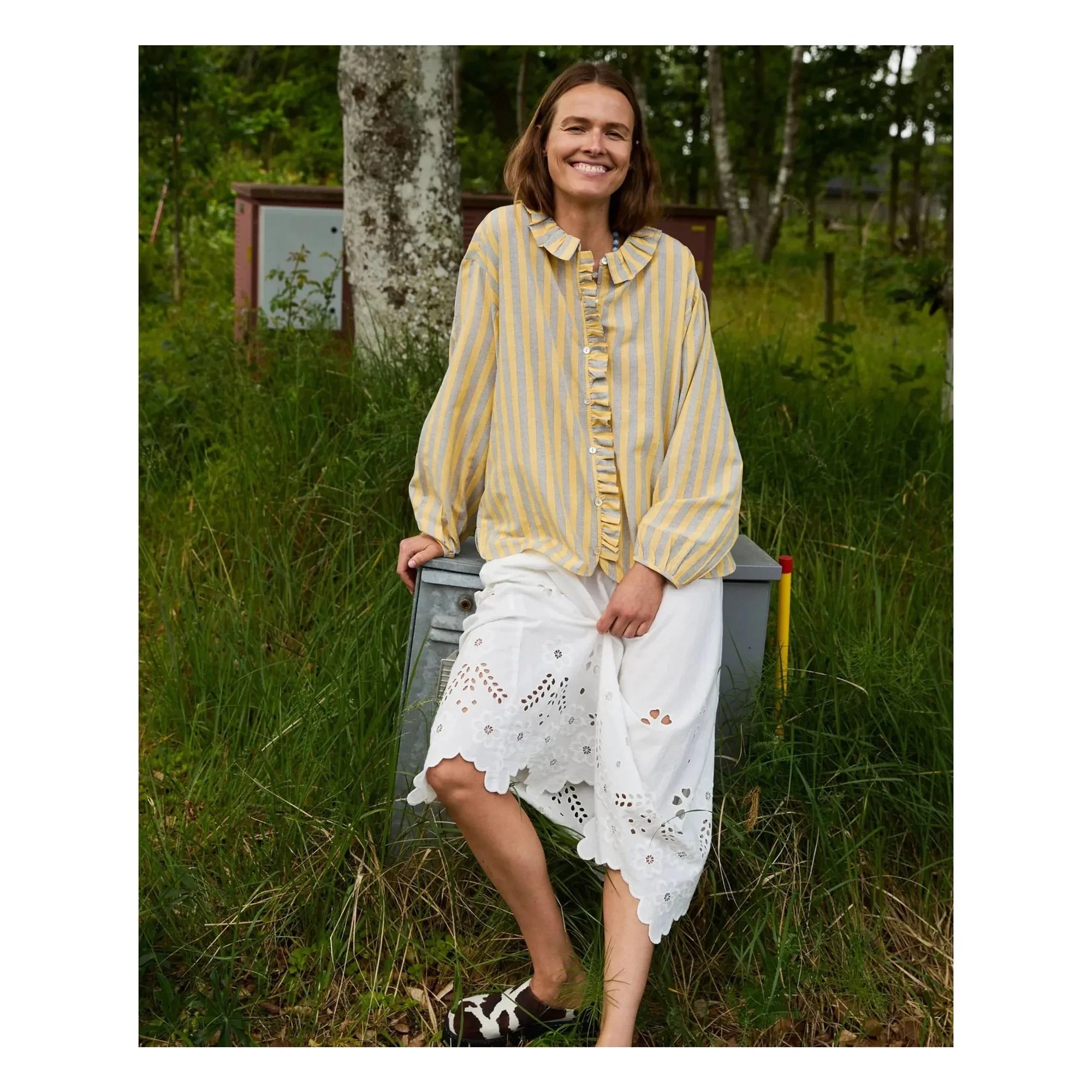 SISSEL EDELBO - Camisa de rayas Mirelle | Amarillo