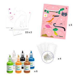 Djeco - Kit de actividad de marmoleado de papel