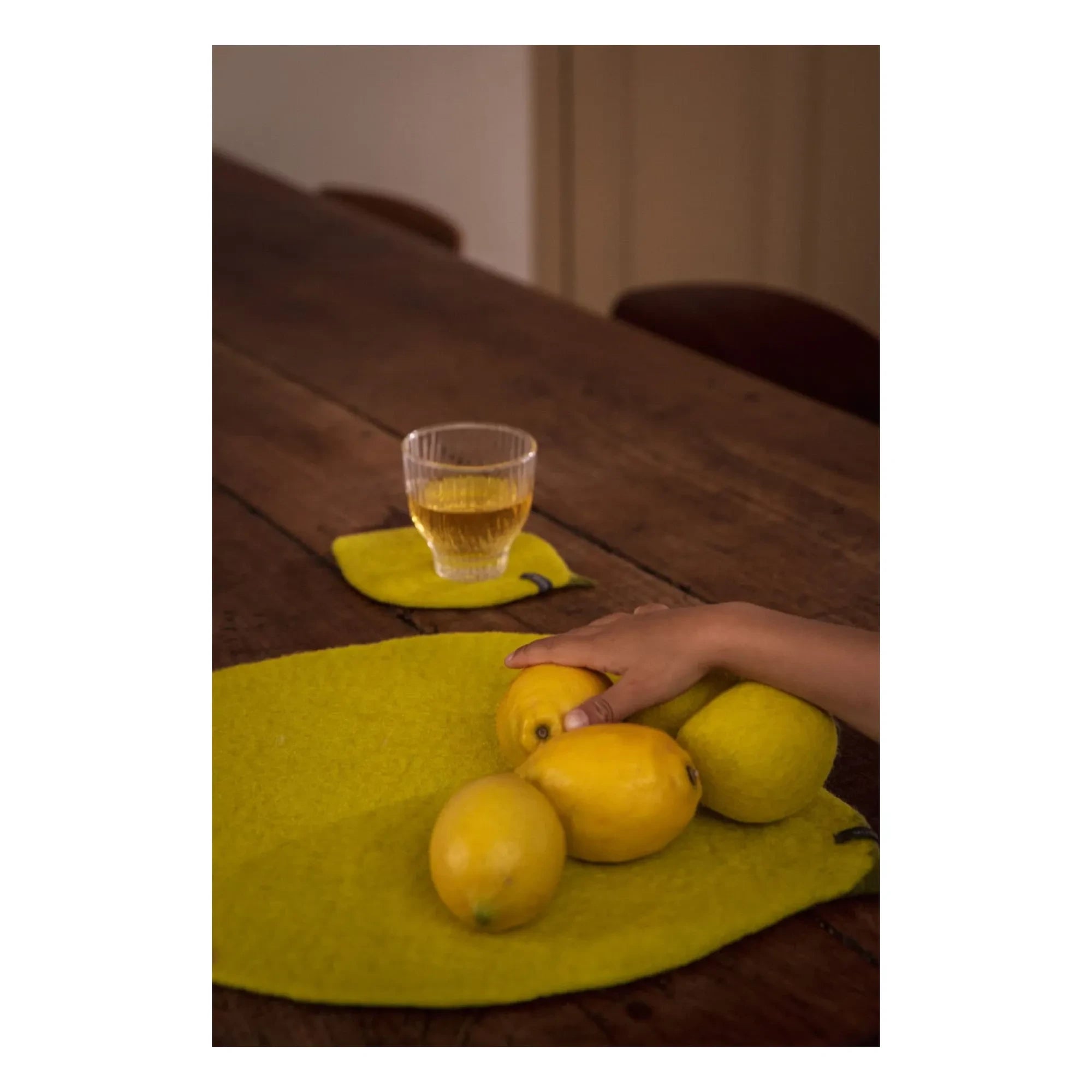 Muskhane - Salvamantel de fieltro Limón | Amarillo