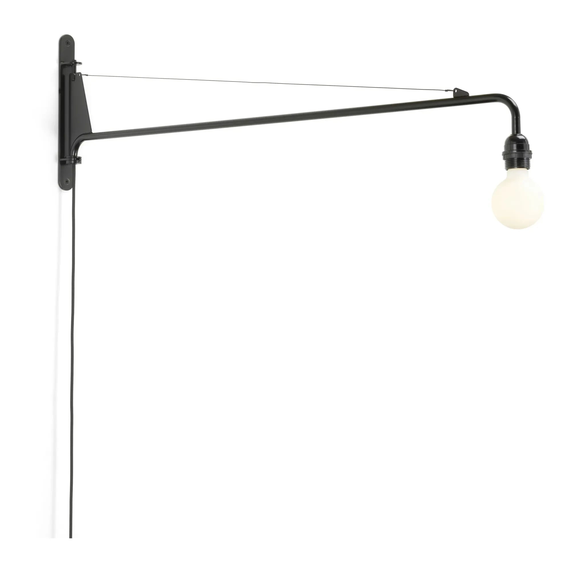 Vitra - Lámpara de pared Potence Small, diseño de Jean Prouvé | Negro oscuro