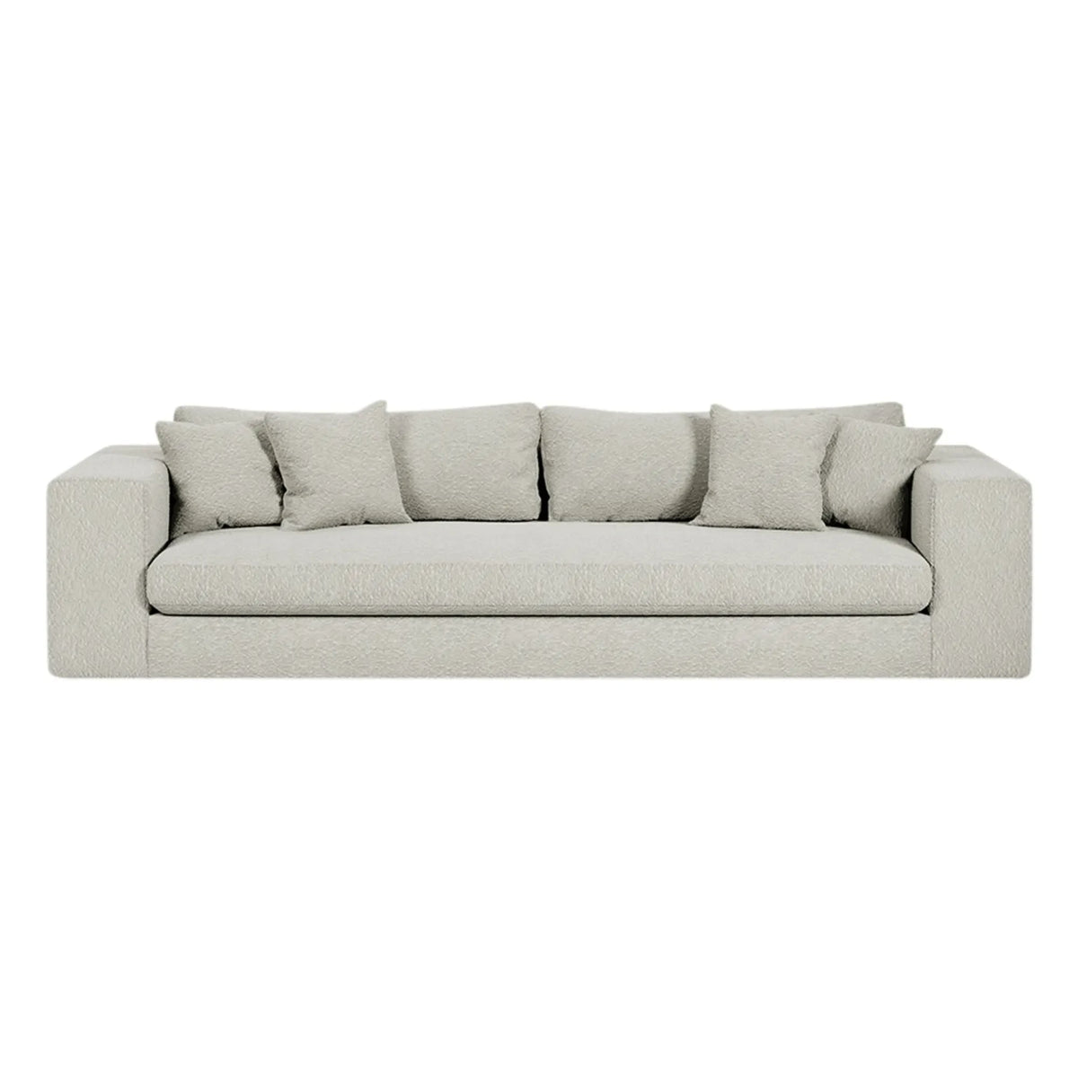 Sofá bouclette Panac Edition - Bellechasse de 4 plazas - 275 cm | Blanco roto