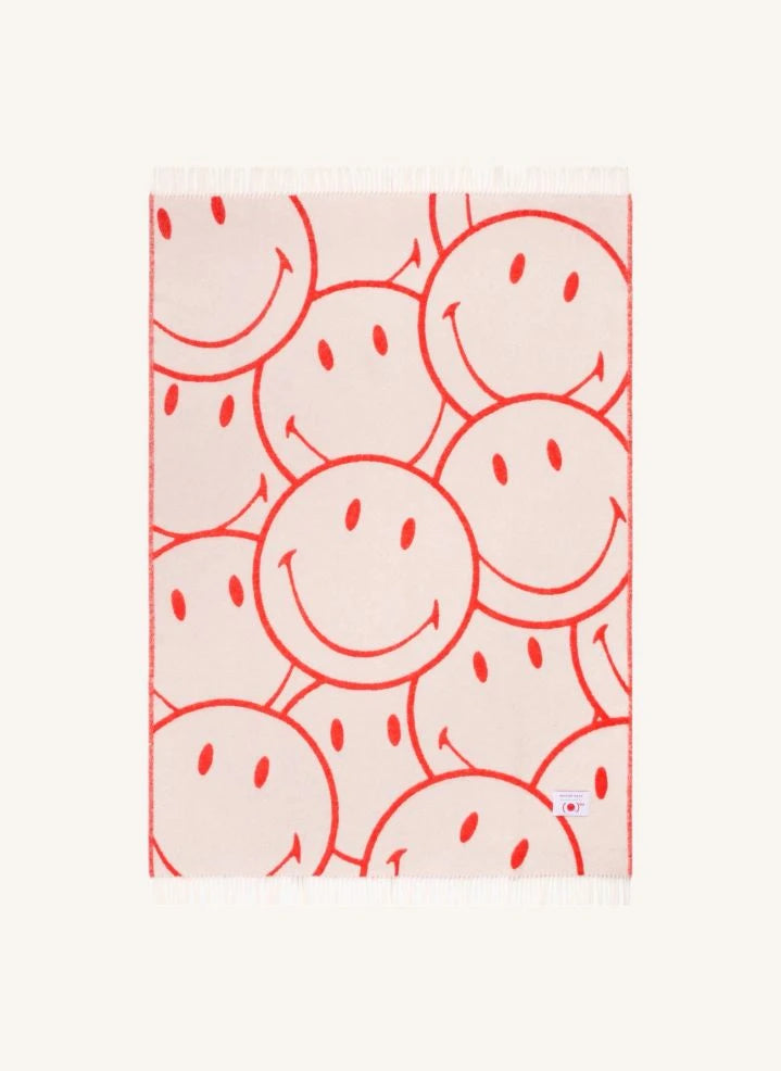 Maison Deux - Manta de Lana - Maison Deux x Smiley | Ecru