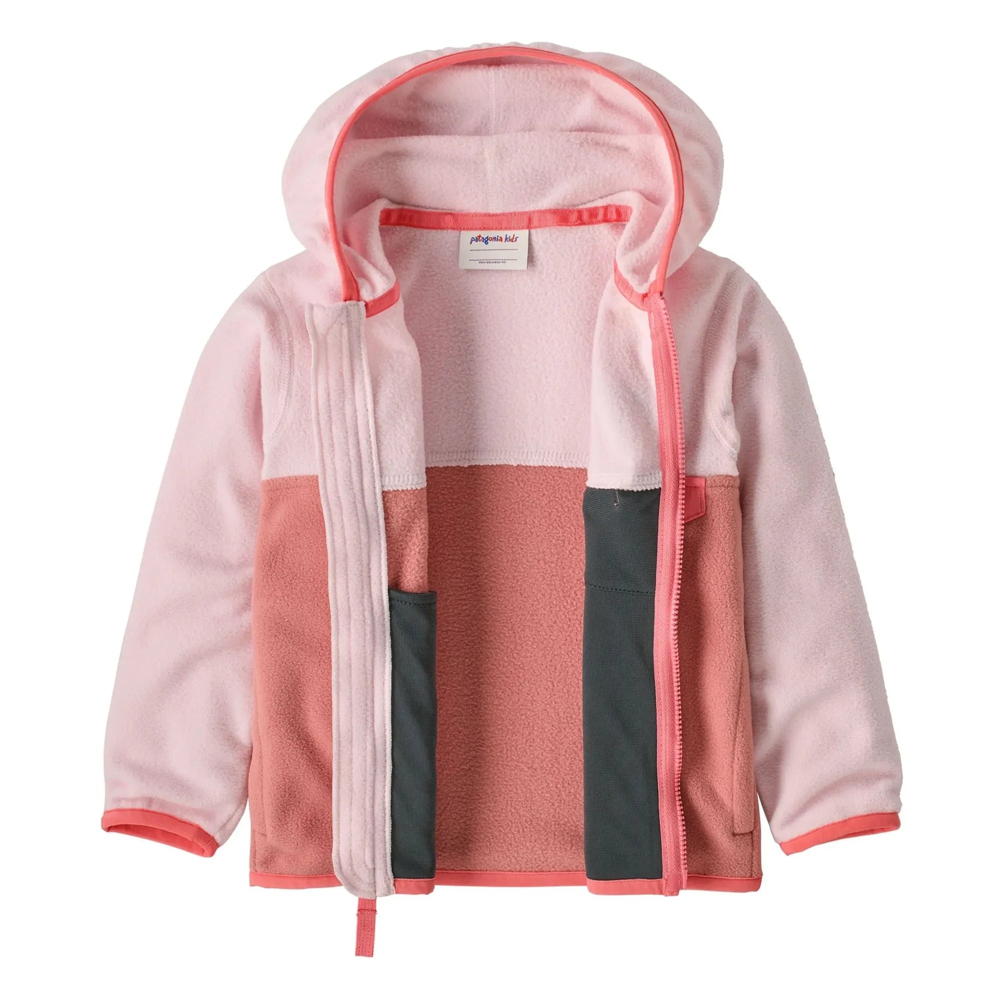 Patagonia - Chaqueta polar Micro D Snap-T de fibra reciclada para bebé | Rosa