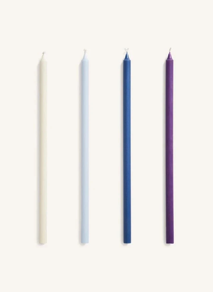 Hay - Velas finas - Set de 4 | Azul