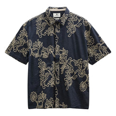 Anerkjendt - Camisa Akotto Emb | Azul oscuro
