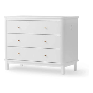 Oliver Furniture - Cómoda de 3 cajones de roble | Blanco