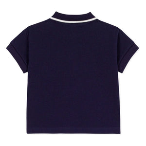 Petit Bateau - Polo de bebé de algodón orgánico | Azul noche