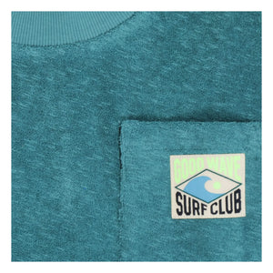 Tumble N'Dry - Camiseta Toalla de Algodón Orgánico Oversize Morea | Azul Pavo Real