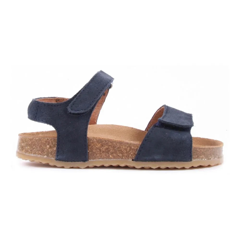 Pèpè - TWO CON ME Sandalias de Ante con Doble Tira Adherente | Azul Marino
