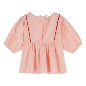 Emile et Ida - Blusa con volantes voile | Rosa pálido